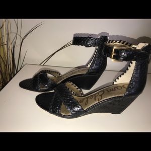 Sam Edelman Ankle Strap Wedge Heels sz 7 M